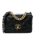 Chanel Lambskin Quilted Medium Chanel 19 Flap Black
