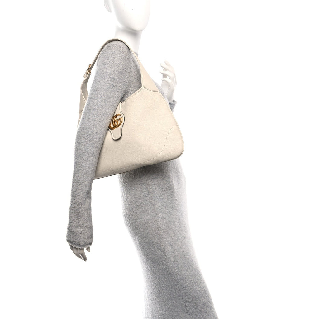 Gucci Goatskin Medium Aphrodite Shoulder Bag Mystic White