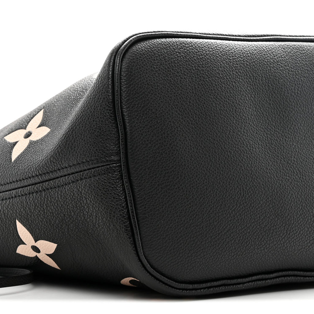 Louis Vuitton Empreinte Monogram Giant Neverfull MM Black Beige