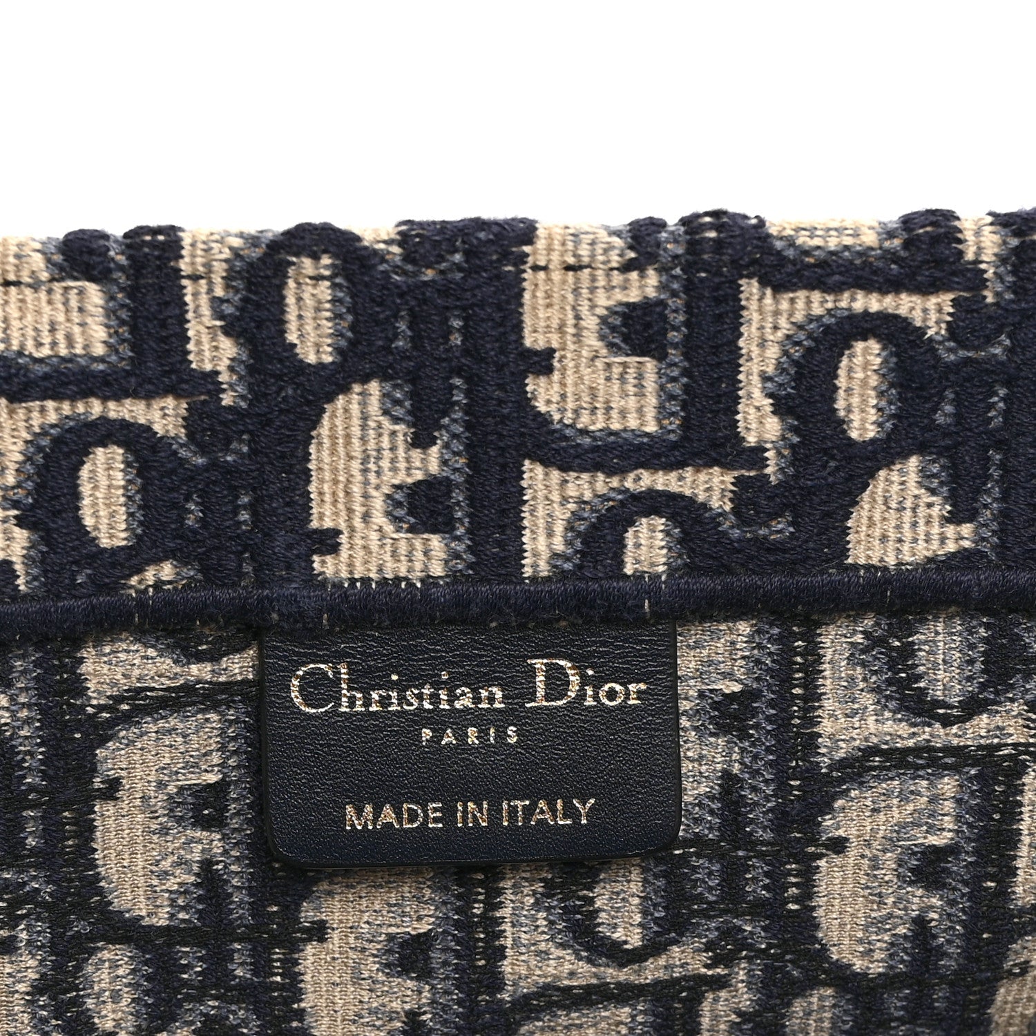 Christian Dior Oblique Large Book Tote Blue Multicolor