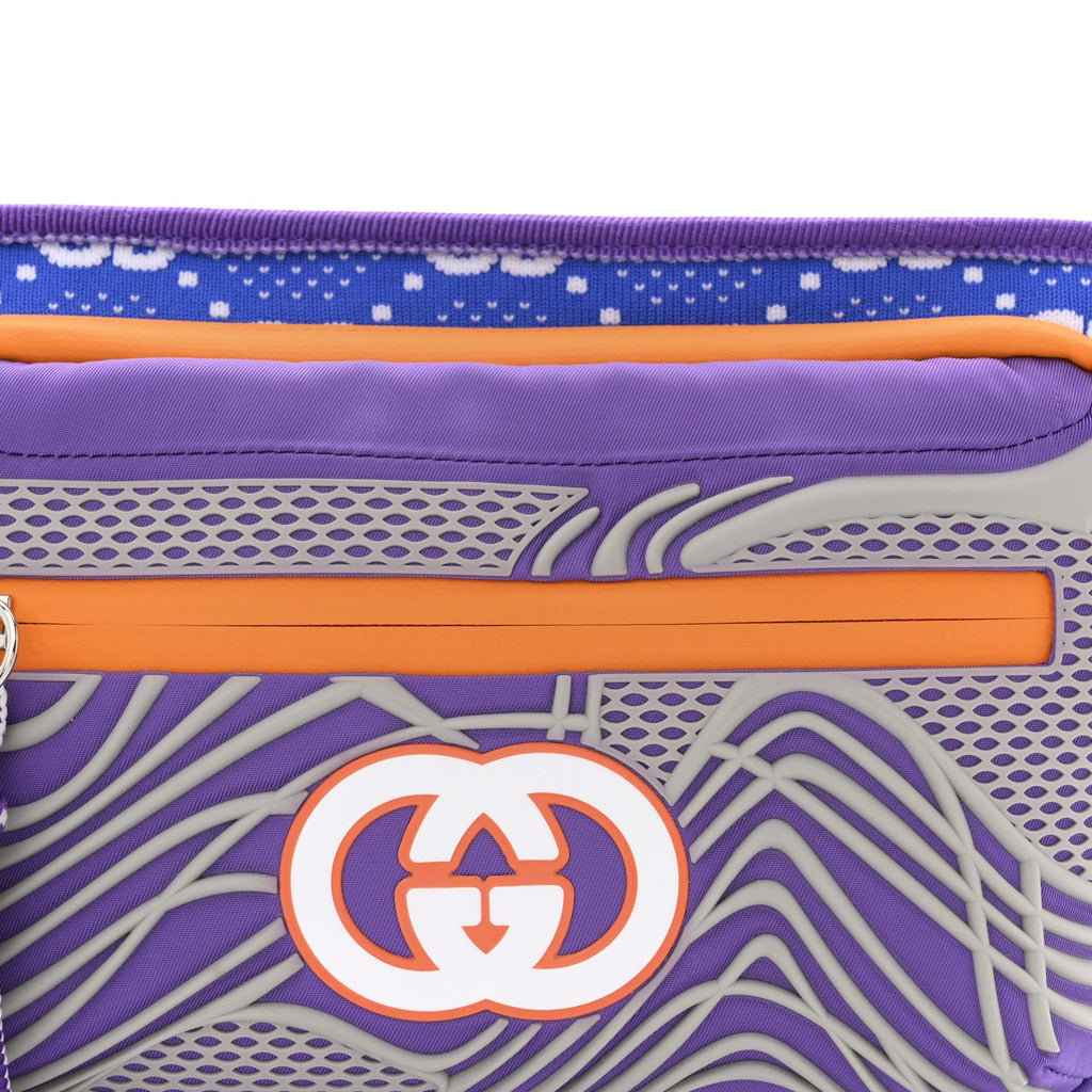 Gucci Jersey GG Monogram All Over Sporty Belt Bag Grey White Multicolor