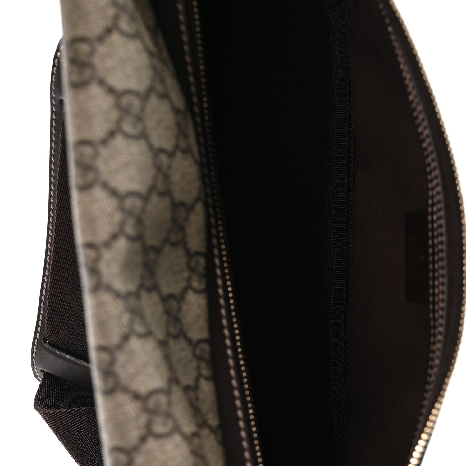 Gucci GG Supreme Monogram Belt Bag Dark Brown
