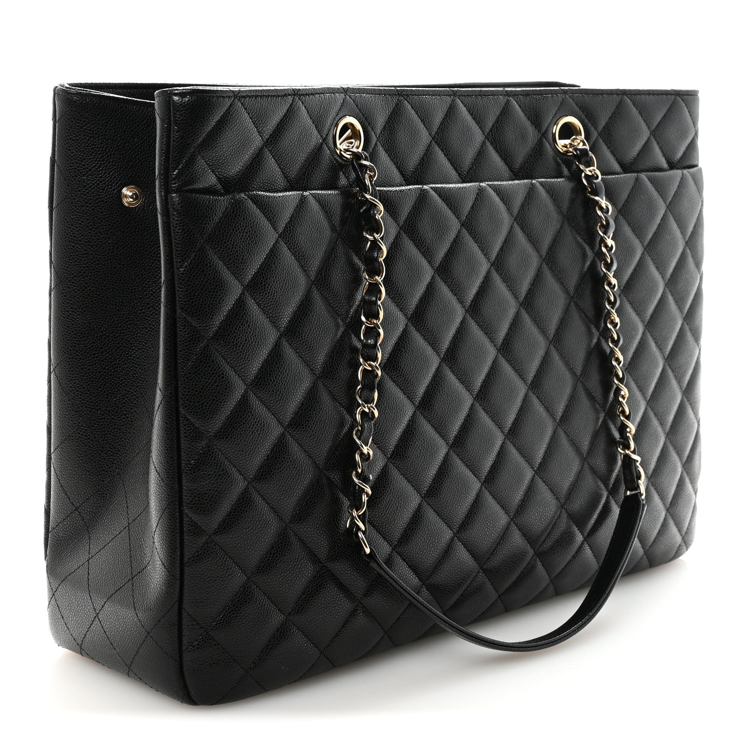 Chanel Caviar Quilted Large Shopping Tote Black