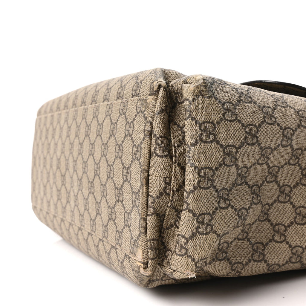 Gucci GG Plus Monogram Messenger Diaper Bag Dark Brown
