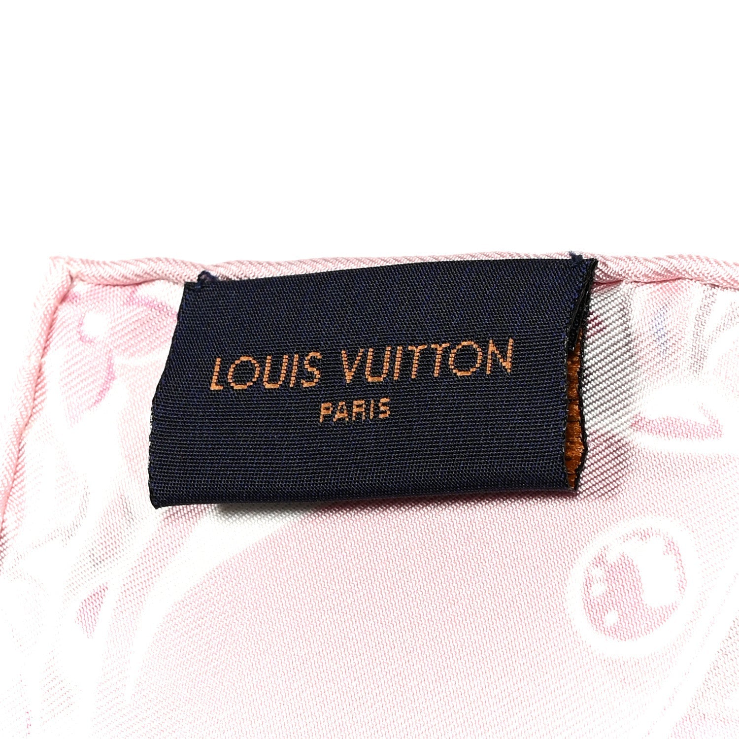Louis Vuitton Silk Monogram Trunk Floral Print Square Scarf Rose Poudre