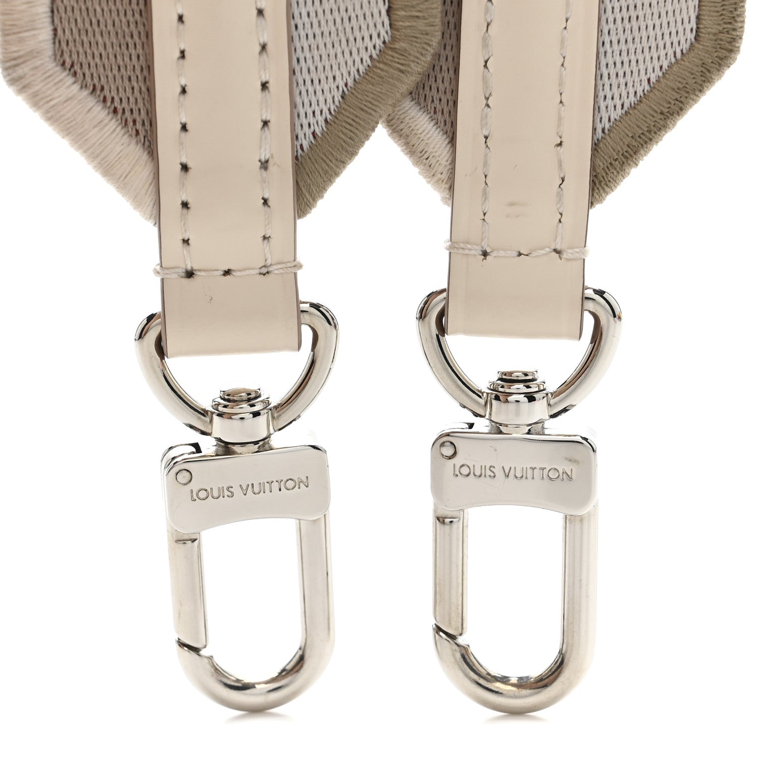 Louis Vuitton Jacquard Speedy Bandouliere 20 Shoulder Strap Beige White