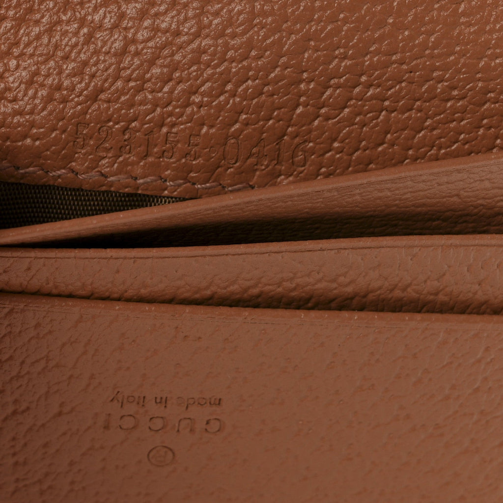 Gucci Monogram Textured Dollar Calfskin Card Case Cloche Rose Pink