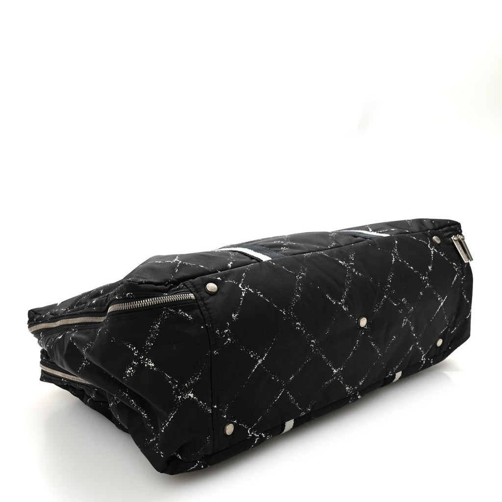 Chanel Nylon Large Travel Duffle Bag Black