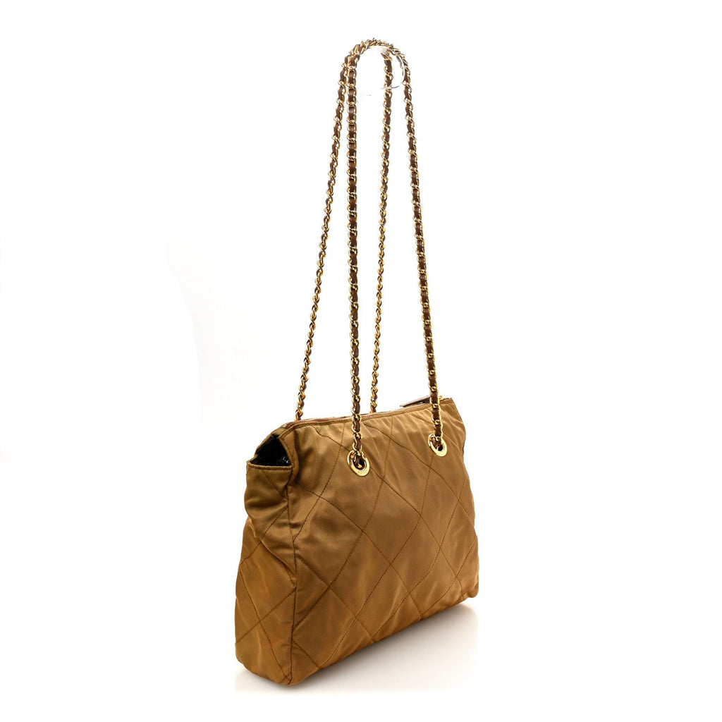 Prada Nylon Tessuto Impuntu Quilted Shoulder Bag Corinto
