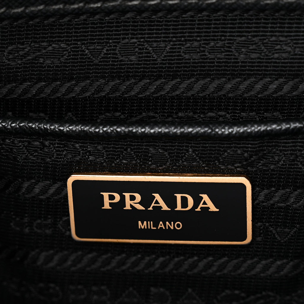 Prada Saffiano Medium Galleria Double Zip Tote Black