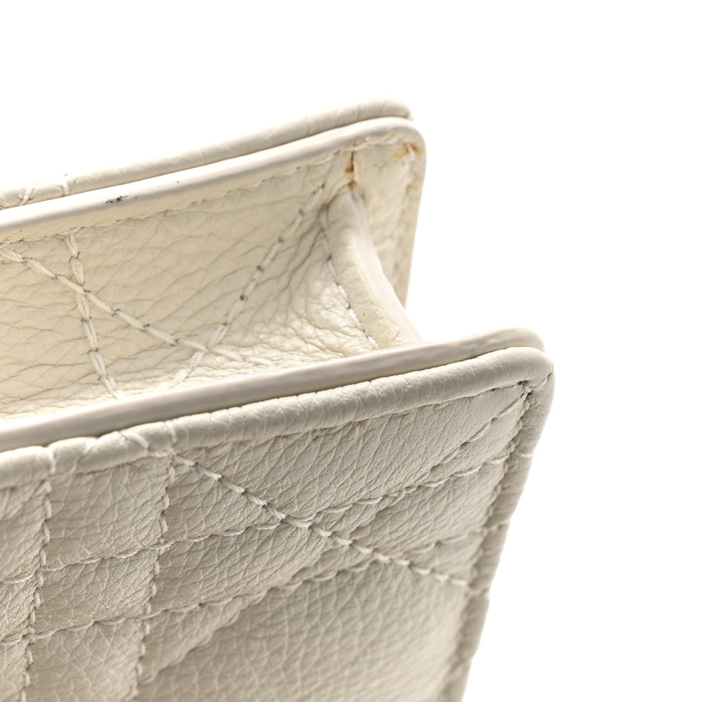 Christian Dior Supple Calfskin Caro Pouch with Chain Latte