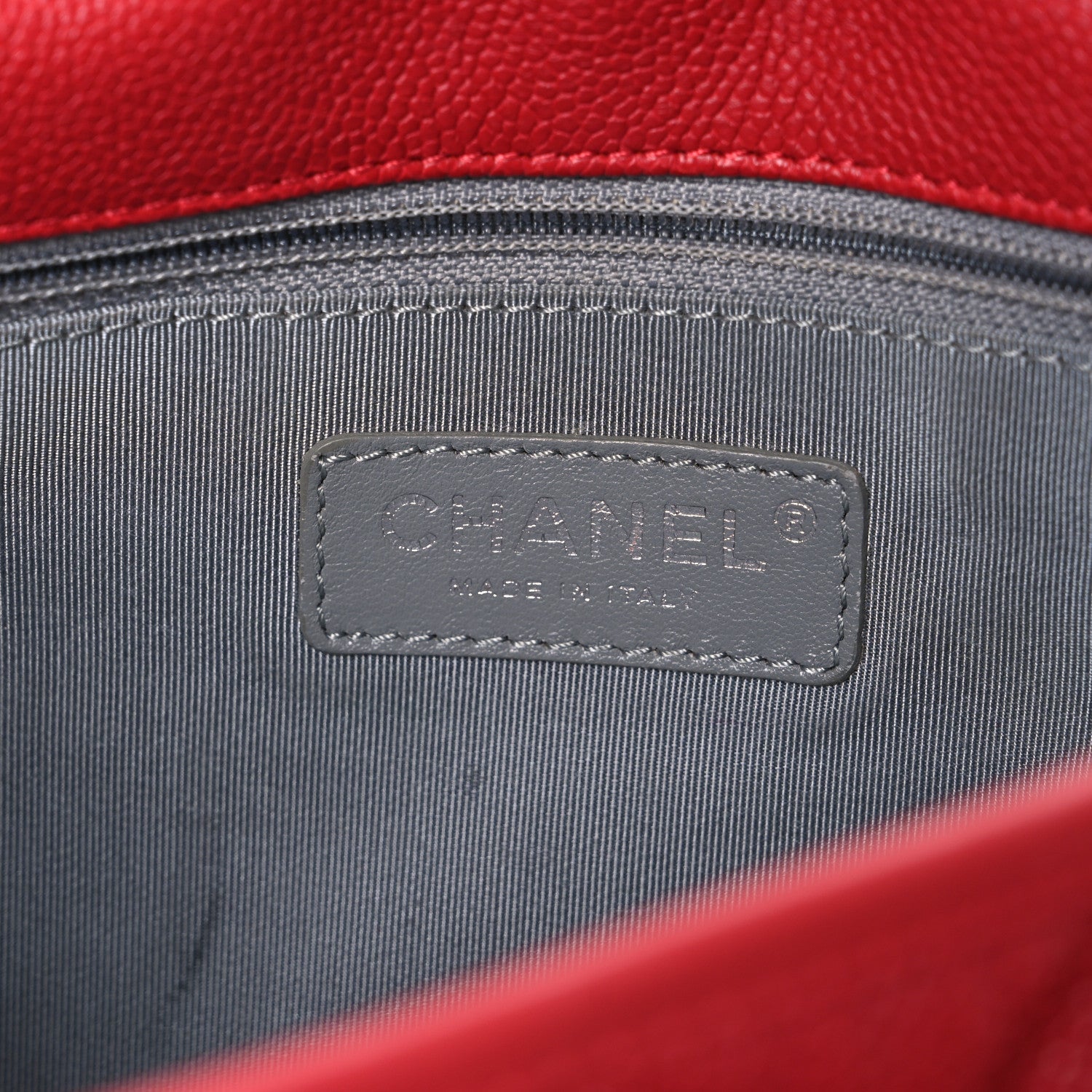 Chanel Caviar Quilted Medium French Riviera Flap Red