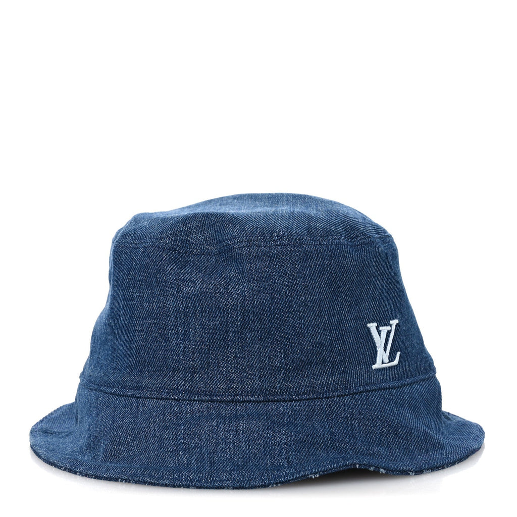 Louis Vuitton Monogram Denim Reversible Everyday Bucket Hat M Blue