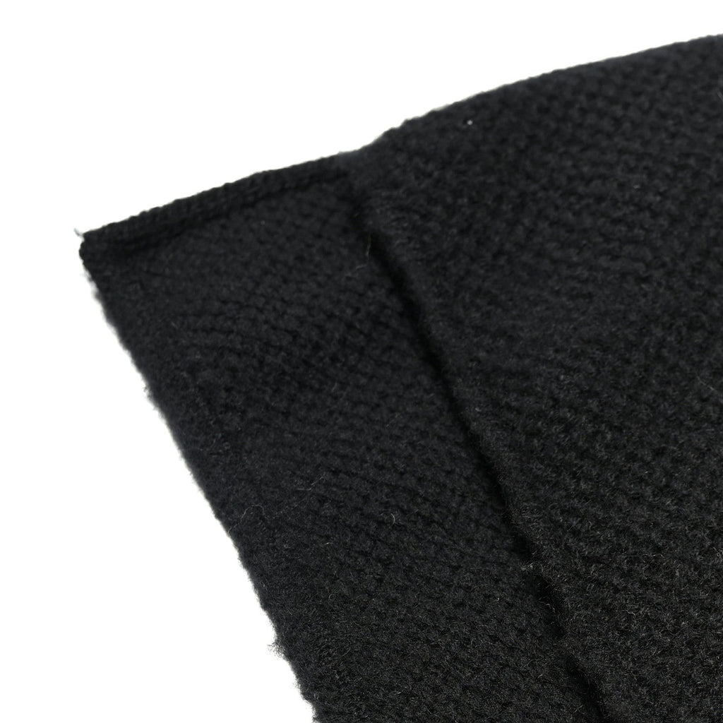 Cashmere Logo Stole Black White