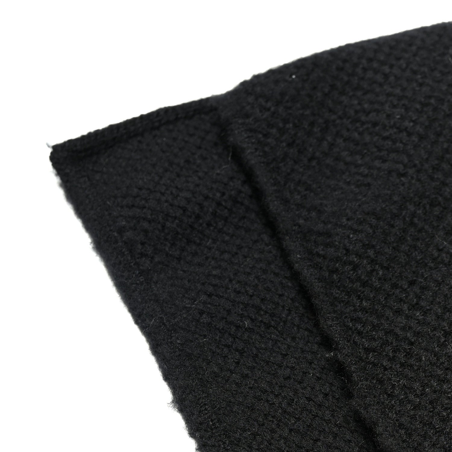 Cashmere Logo Stole Black White