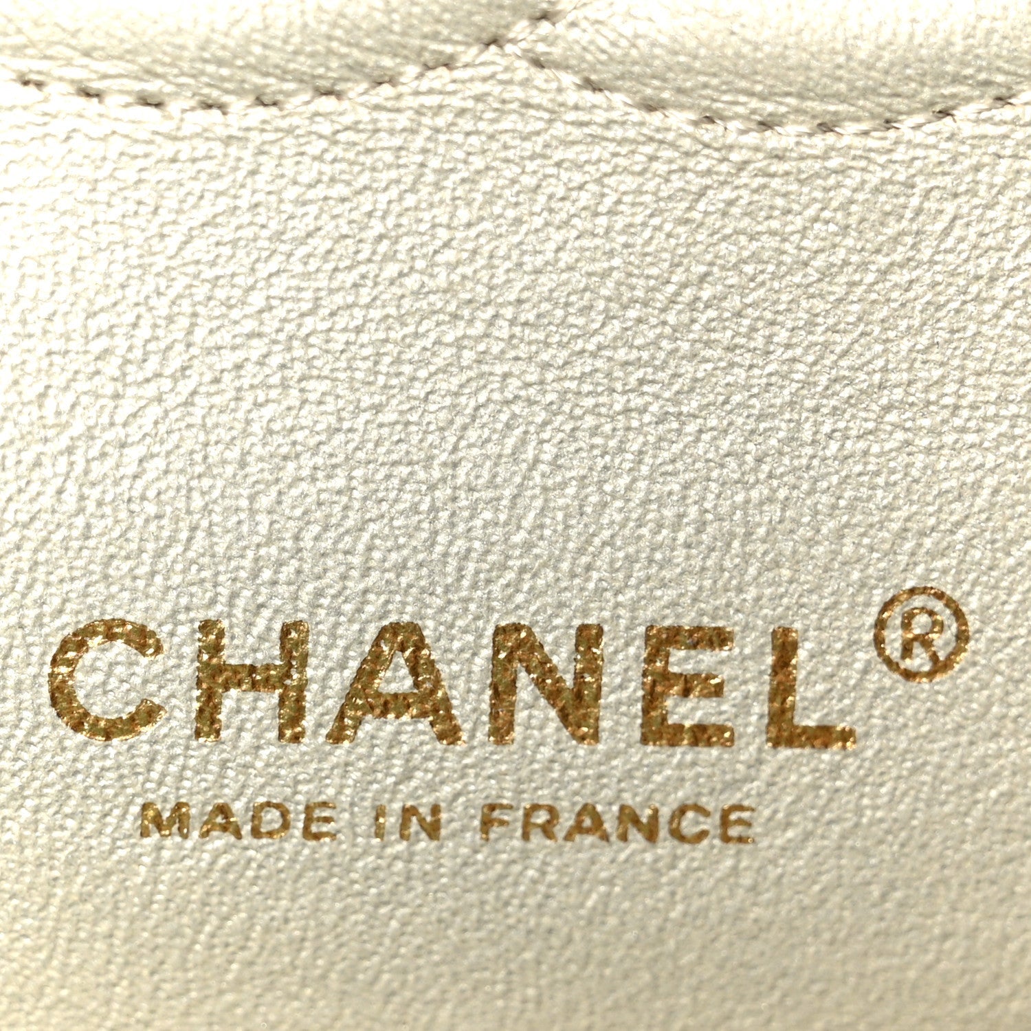 Chanel Metallic Canvas Quilted Medium Double Flap Light Gold