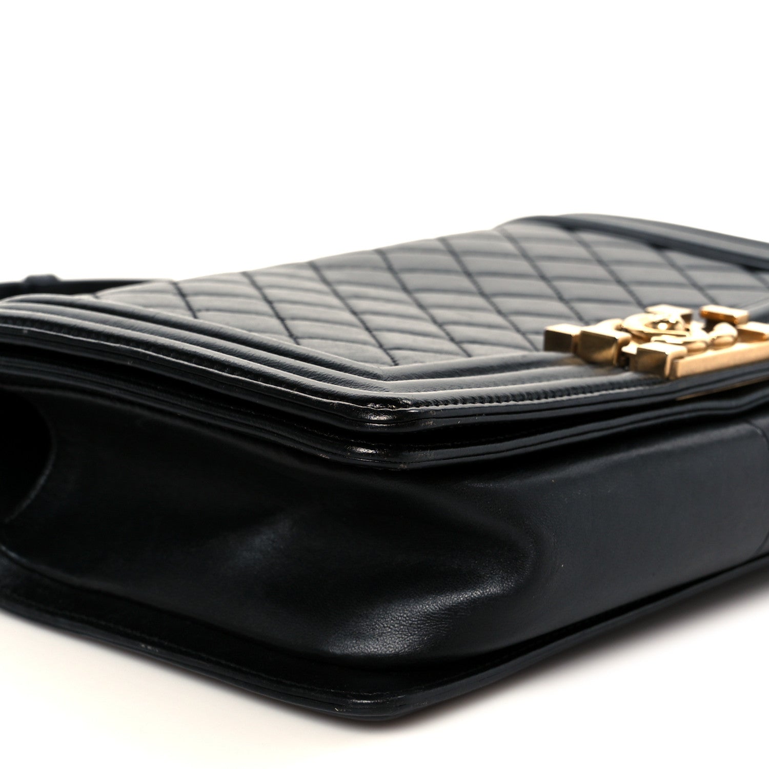 Chanel Lambskin Quilted Medium Boy Flap Black