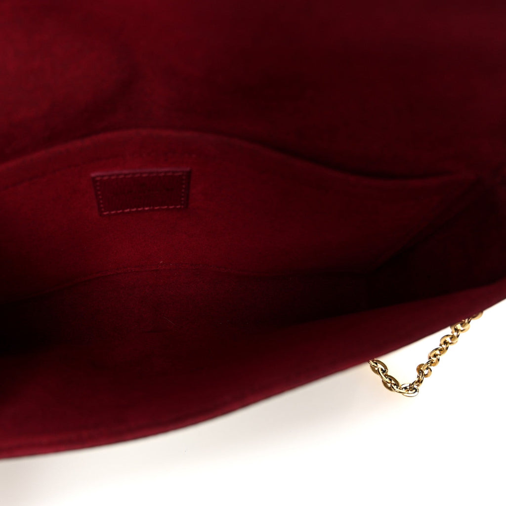 Louis Vuitton Monogram Pochette Felicie Chain Wallet Fuchsia