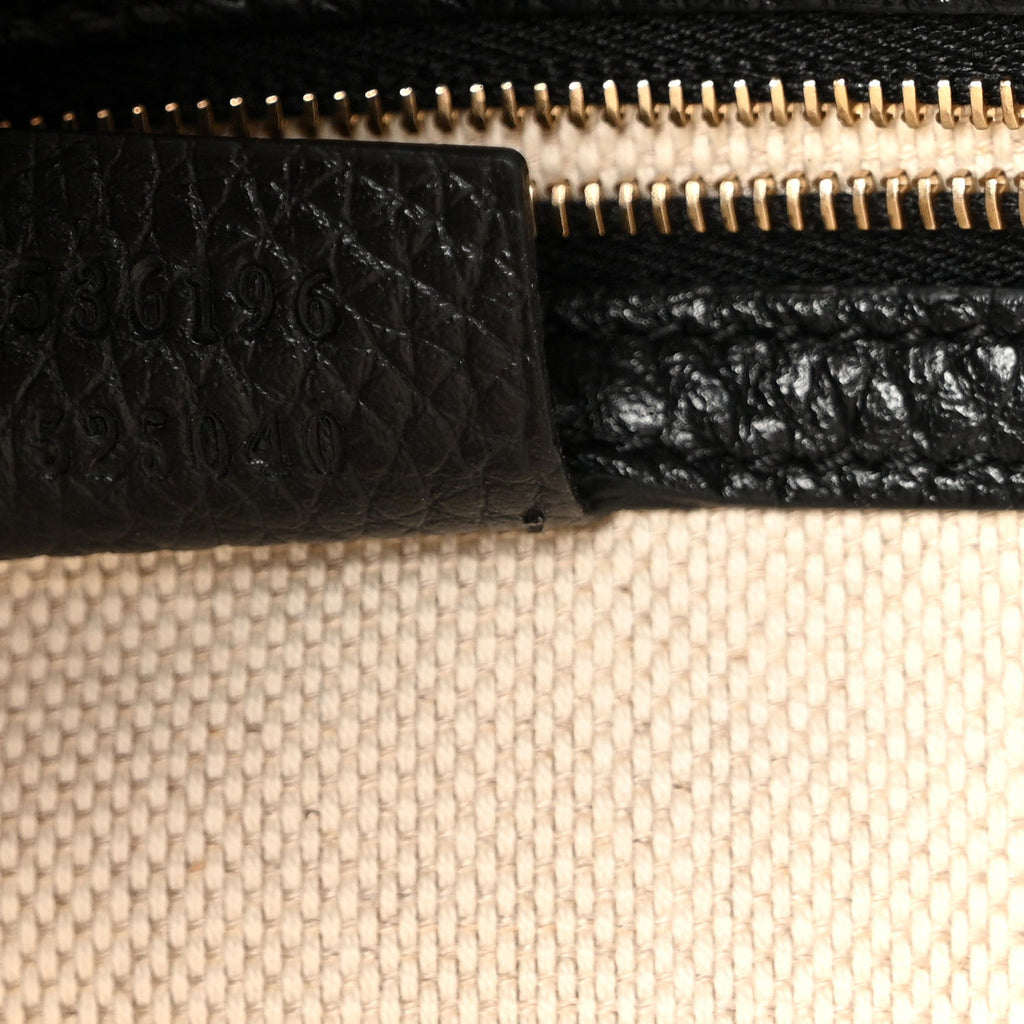 Gucci Pebbled Calfskin Medium Soho Chain Shoulder Bag Black