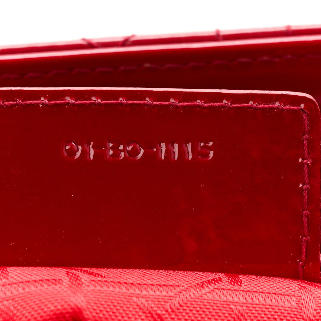 Christian Dior Patent Cannage Medium Lady Dior Red