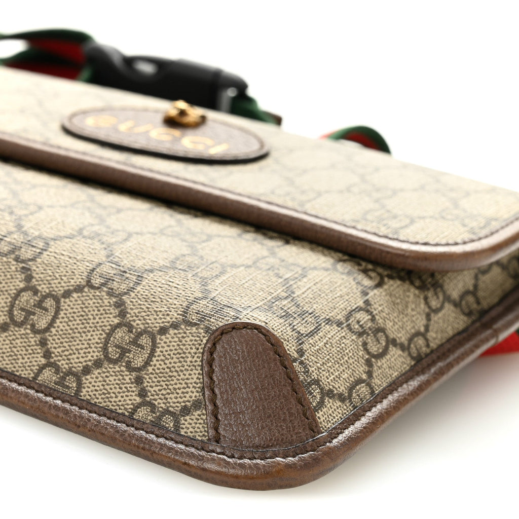 Gucci GG Supreme Monogram Neo Vintage Web Belt Bag Brown