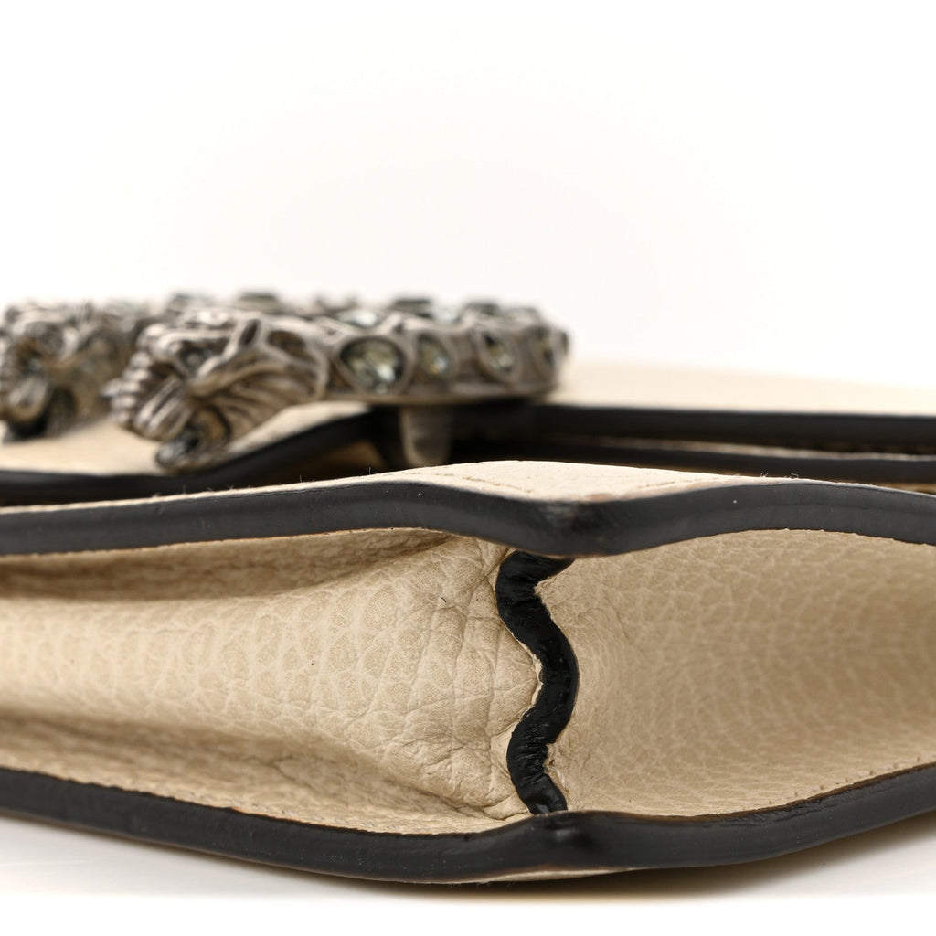 Gucci Dollar Calfskin Crystal Super Mini Dionysus Shoulder Bag Mystic White Black Diamond