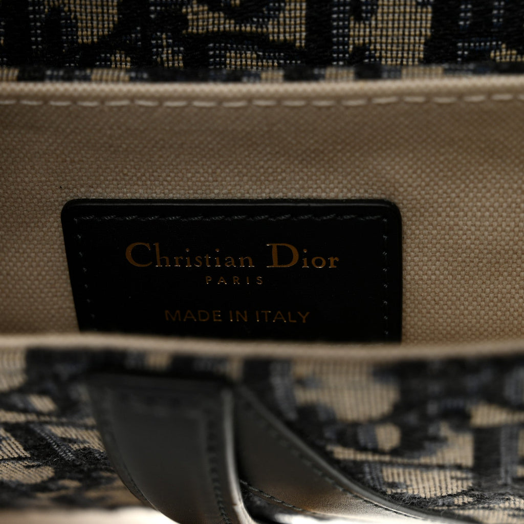 Christian Dior Oblique Mini Saddle Bag Blue