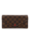 Louis Vuitton Damier Ebene Josephine Wallet Red