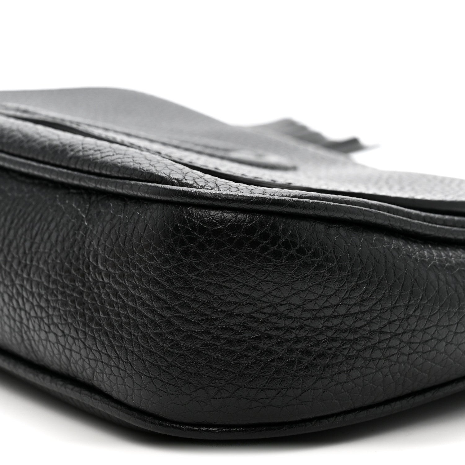 Gucci Pebbled Calfskin Medium Soho Flap Crossbody Black