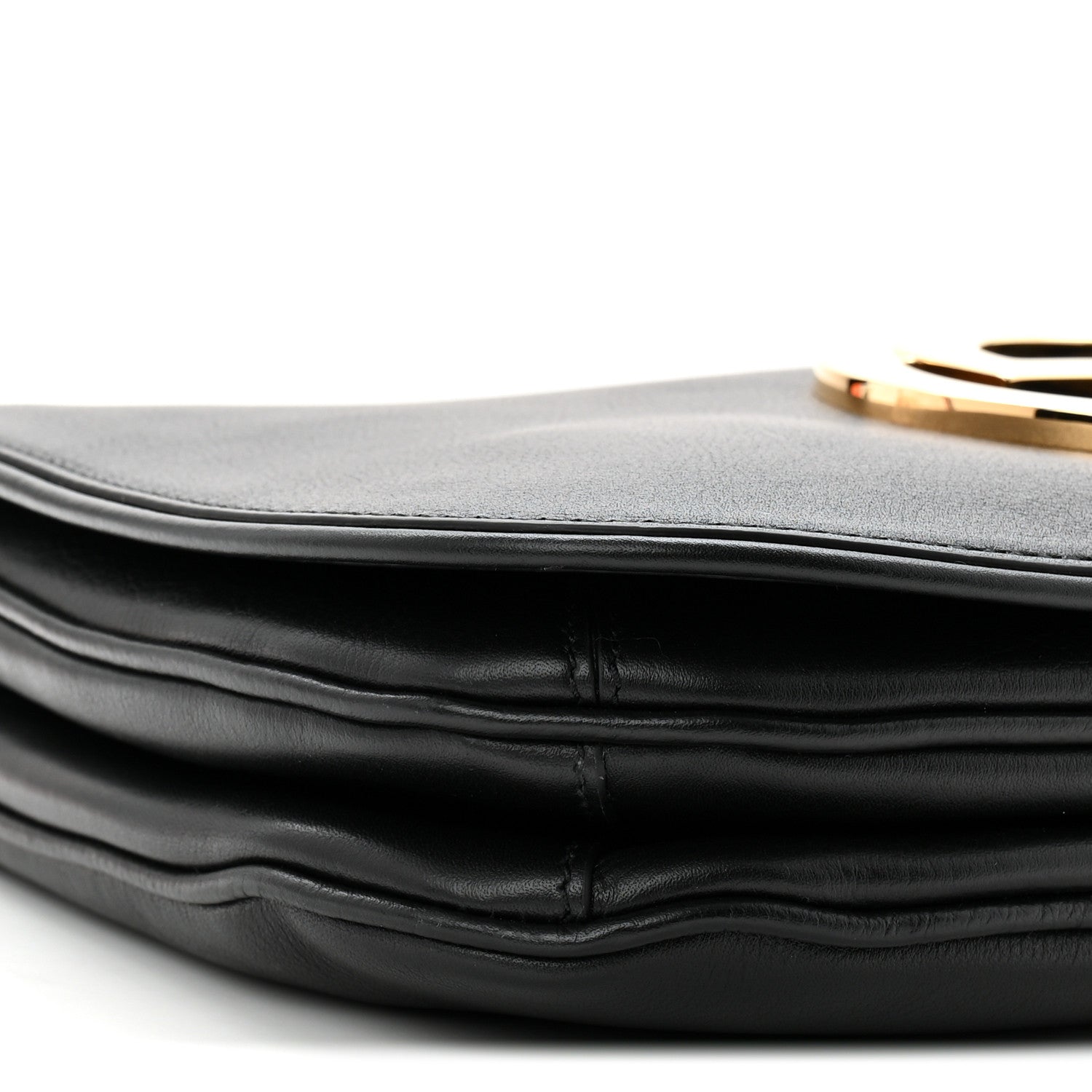 Gucci Roxy Calfskin Web Medium Blondie Top Handle Shoulder Flap Bag Black