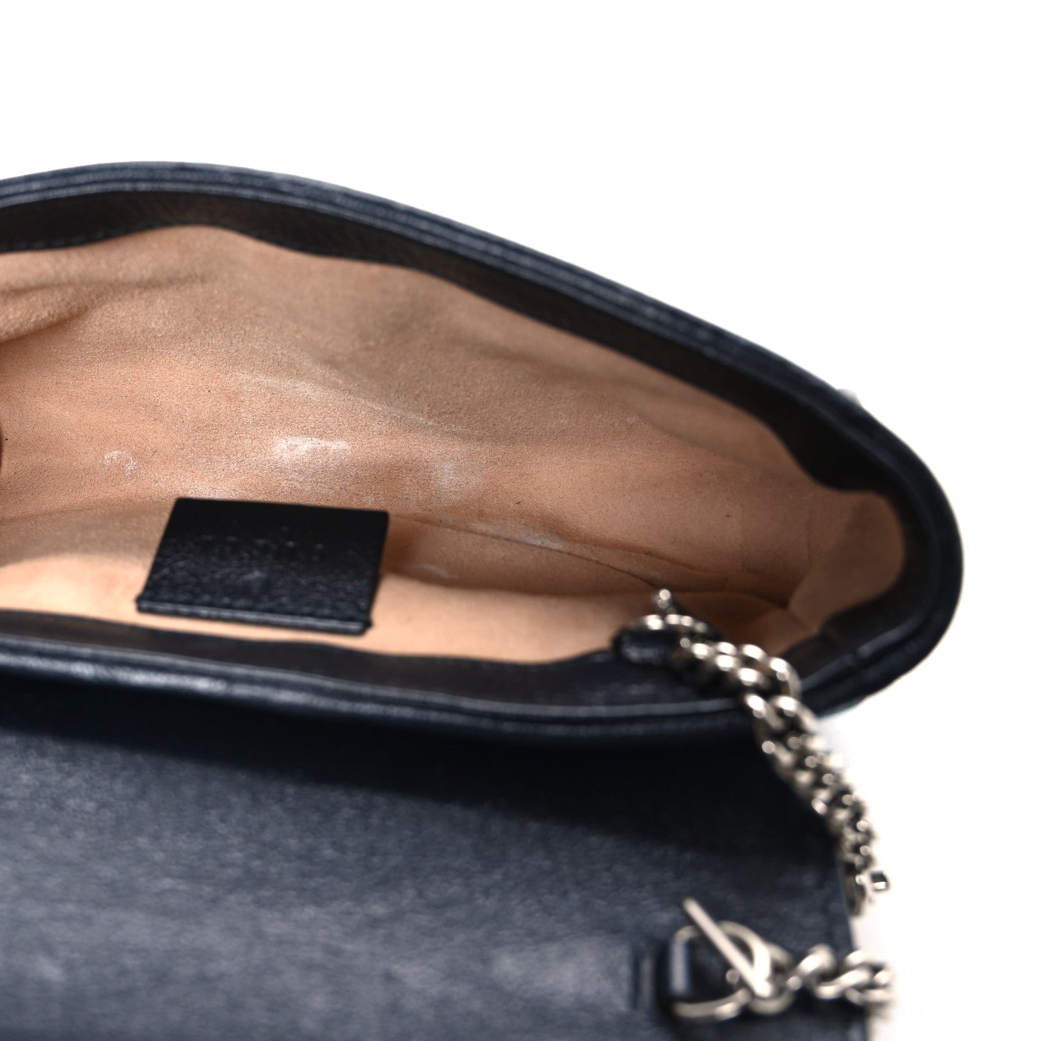 Gucci Monogram Multicolor Matelasse Diagonal Super Mini GG Marmont Shoulder Bag Light Blue