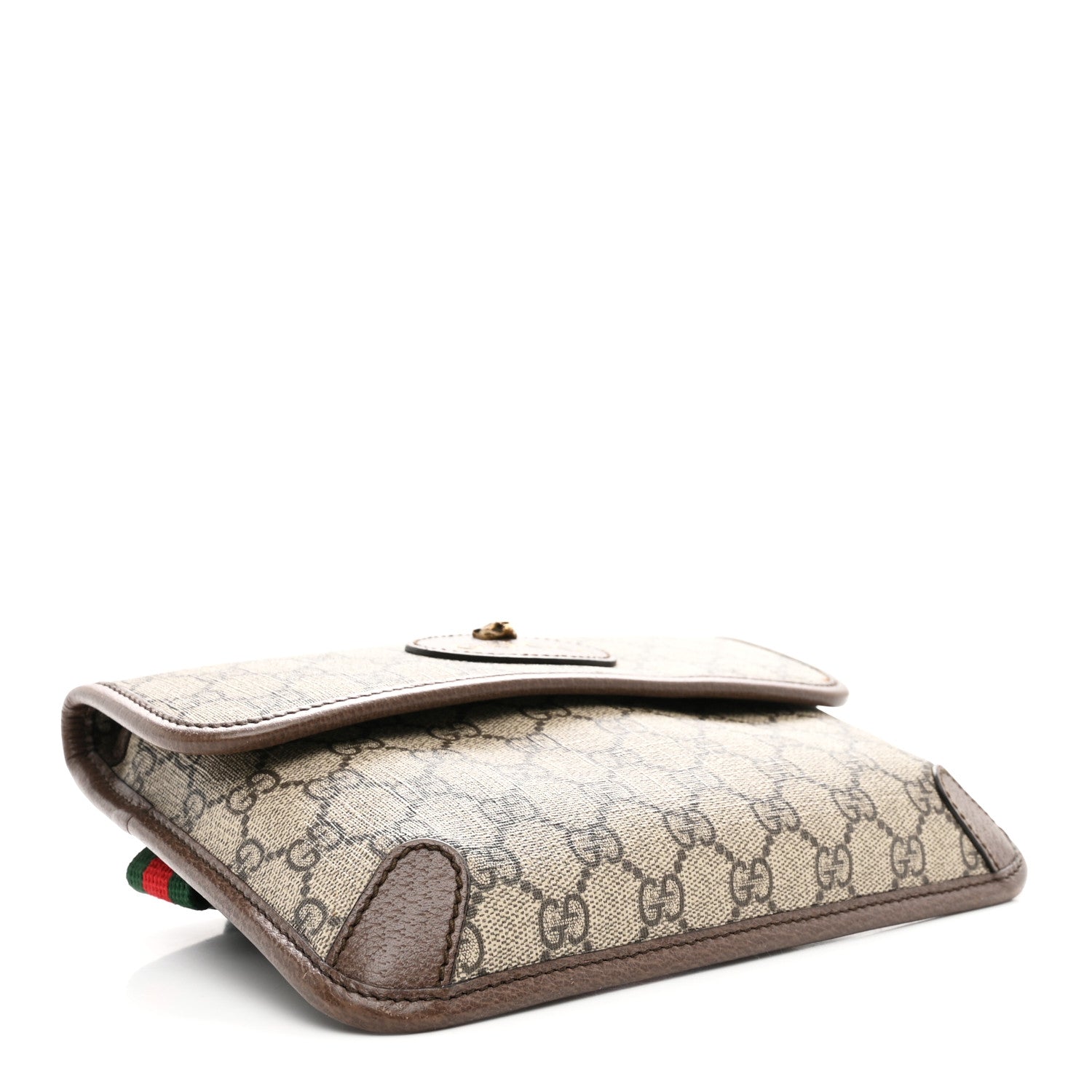 Gucci GG Supreme Monogram Neo Vintage Web Belt Bag Brown