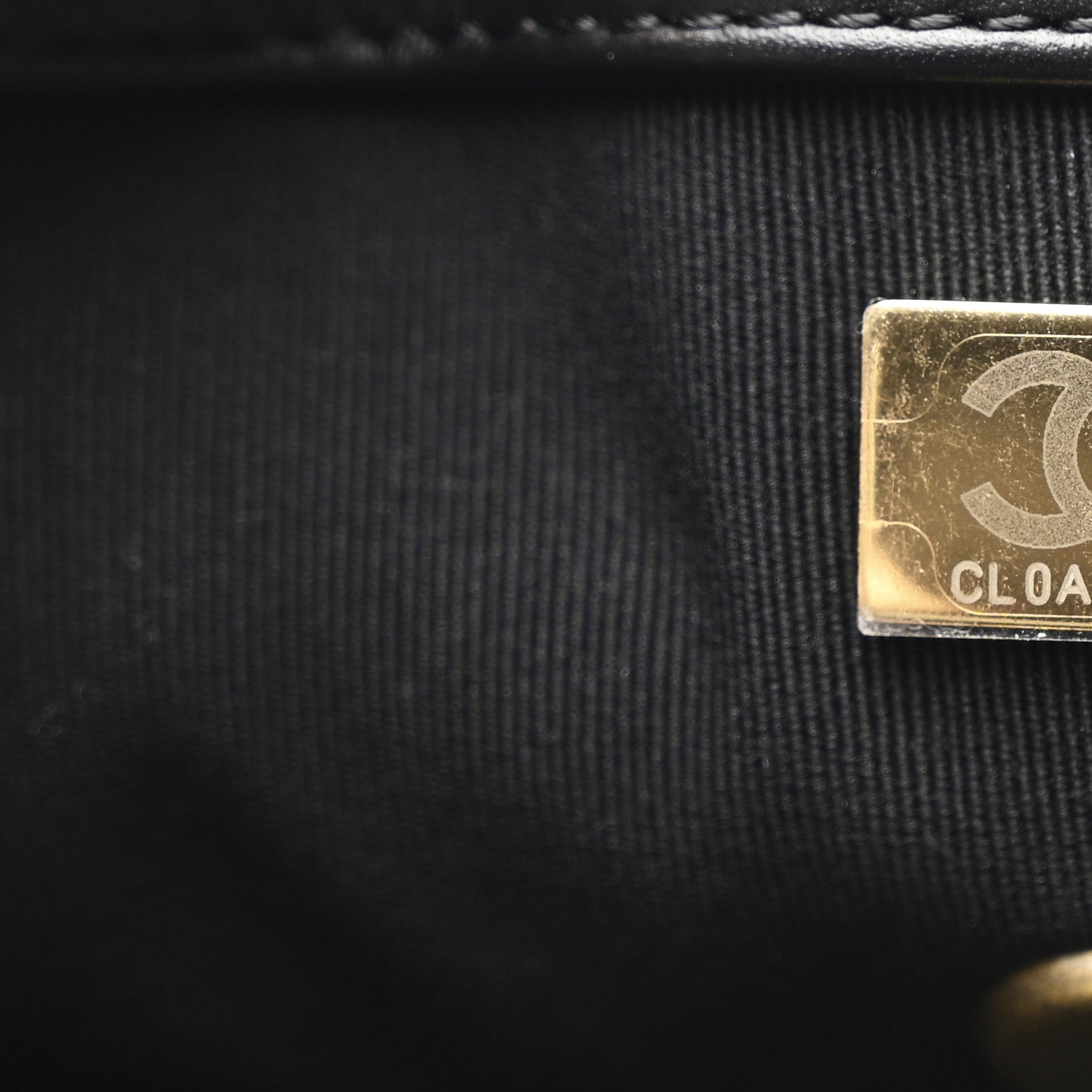 Chanel Calfskin Stitched Chain Flap Black