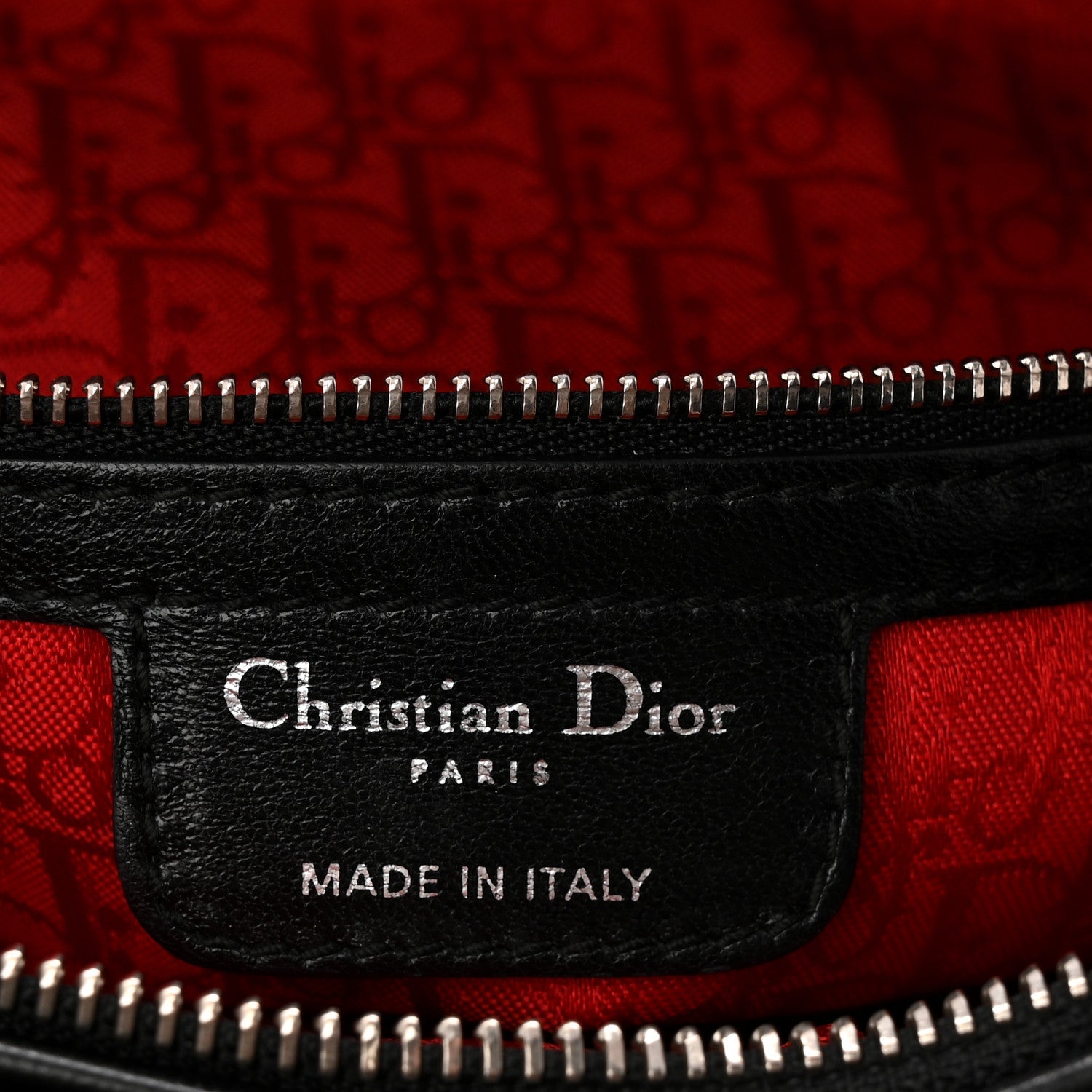 Christian Dior Lambskin Cannage Large Lady Dior Black