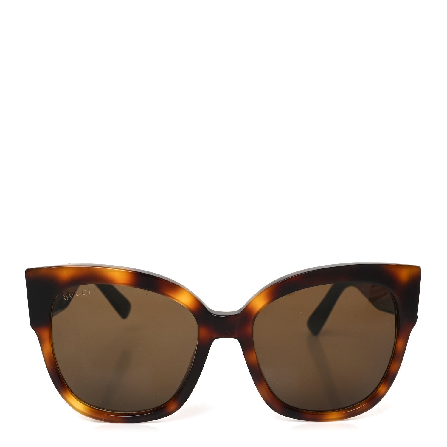 Gucci Acetate Square Frame Web Sunglasses GG0059S Tortoise