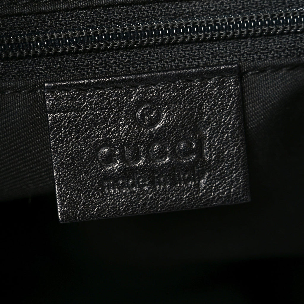 Gucci Monogram Large New Ladies Web Hobo Black