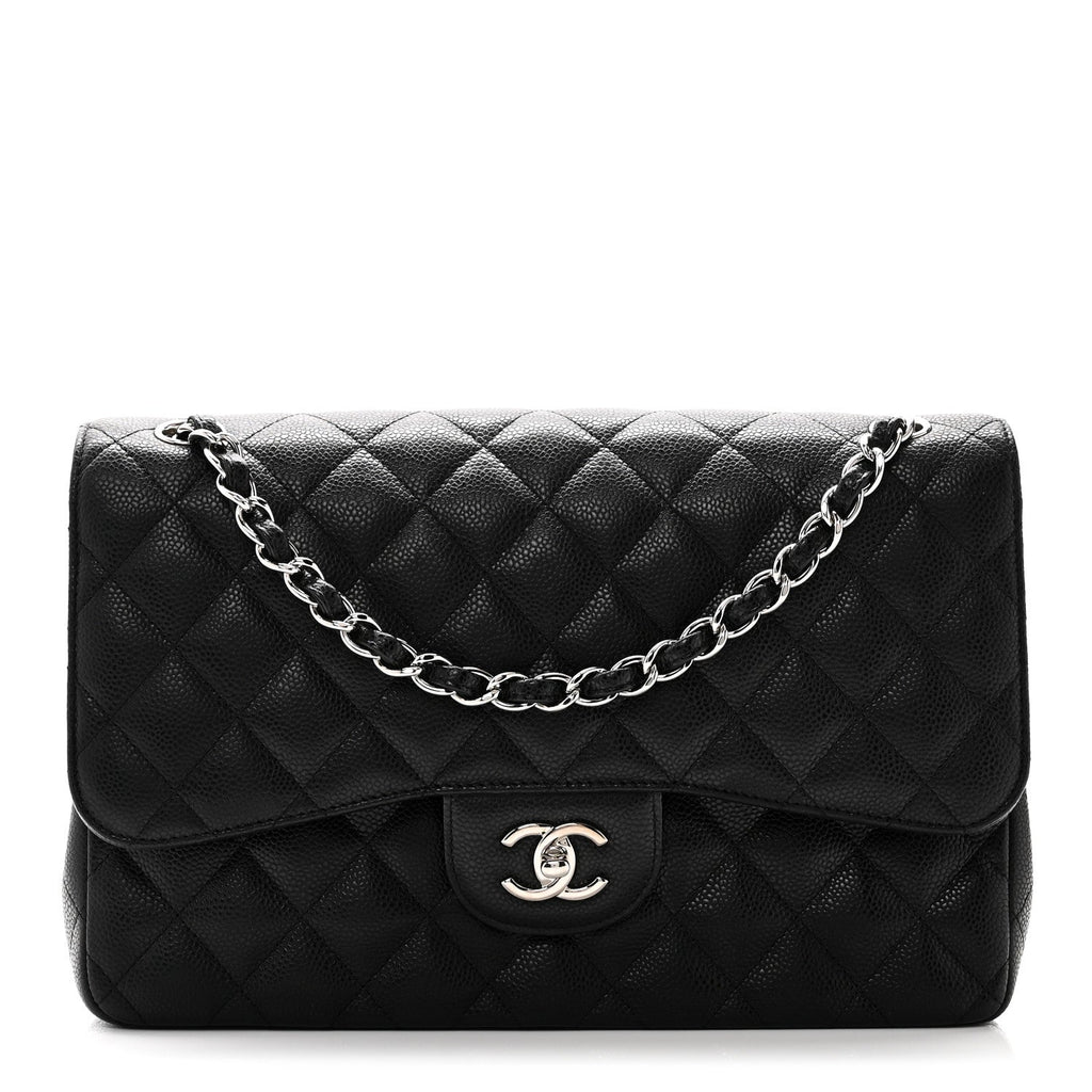 Chanel Caviar Quilted Jumbo Double Flap Black