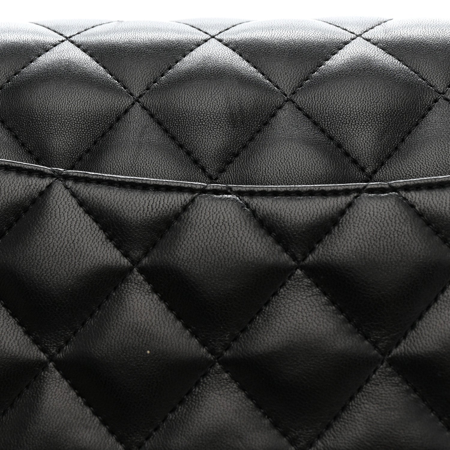 Chanel Lambskin Quilted Jumbo Double Flap Black