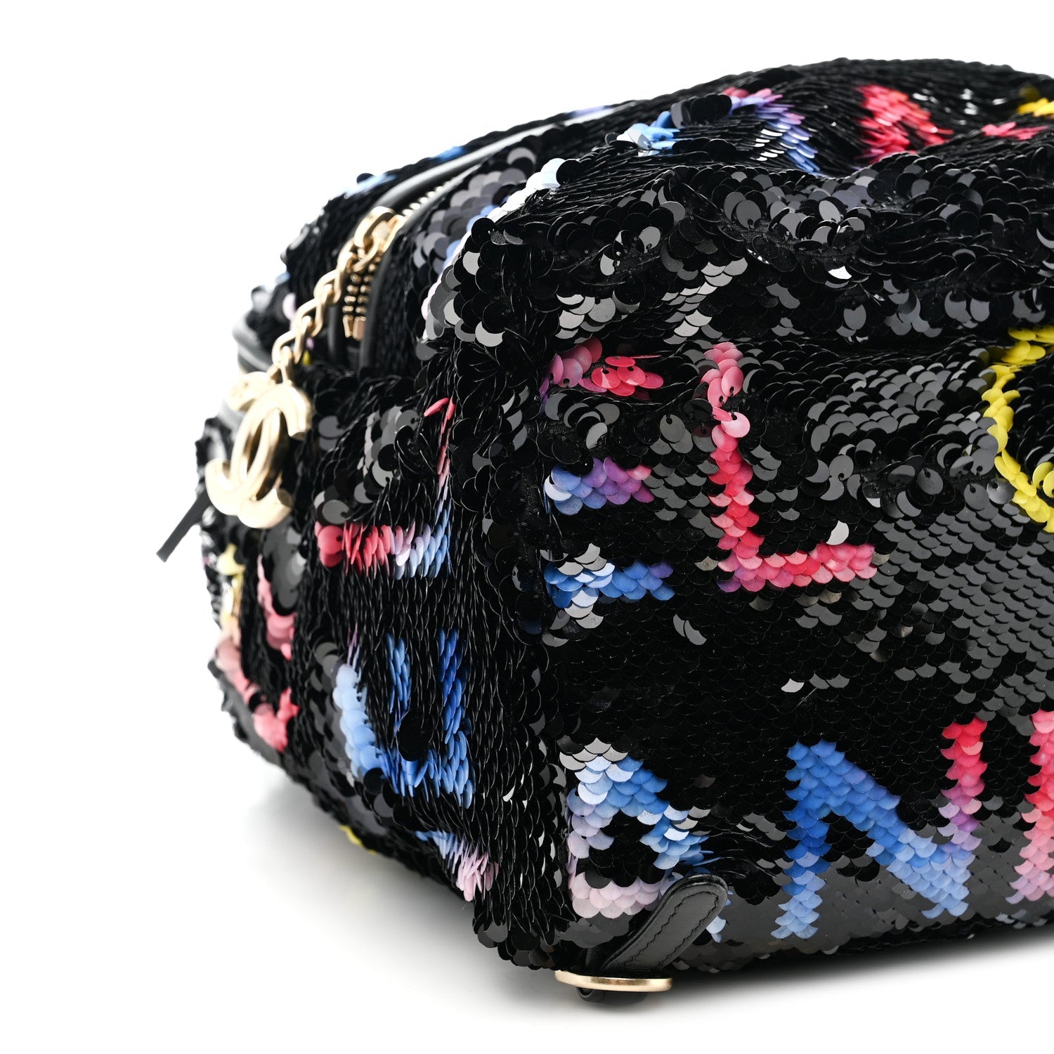 Chanel Sequin Lambskin CC Backpack Black Red Blue Yellow