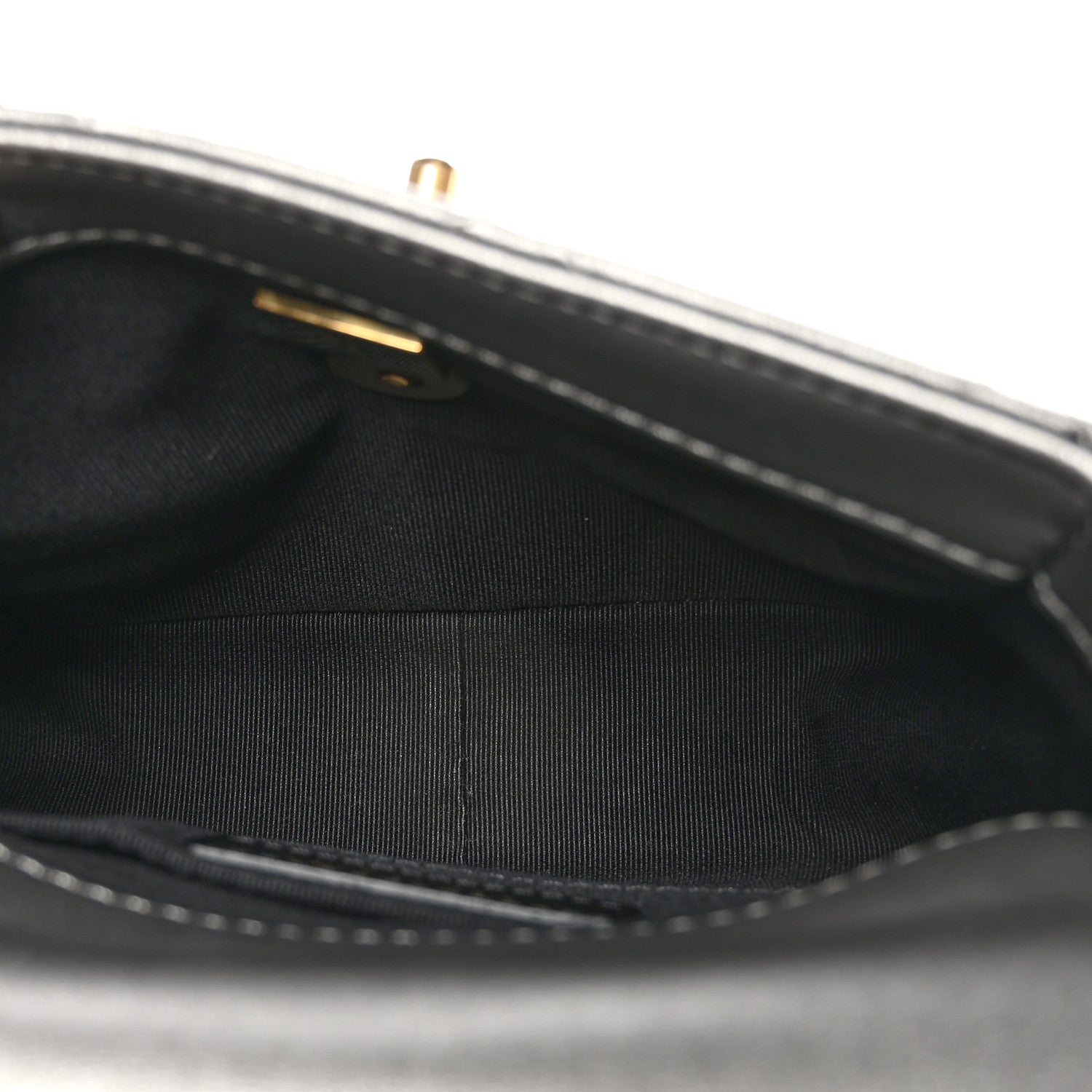 Chanel Metallic Lambskin Quilted Mini Side Note Flap Grey