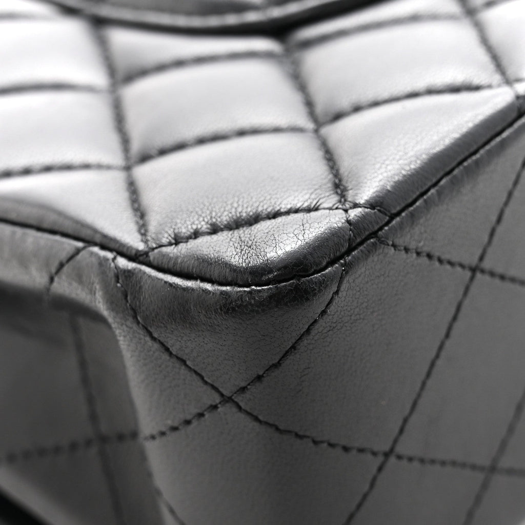 Chanel Lambskin Quilted Medium Double Flap Black