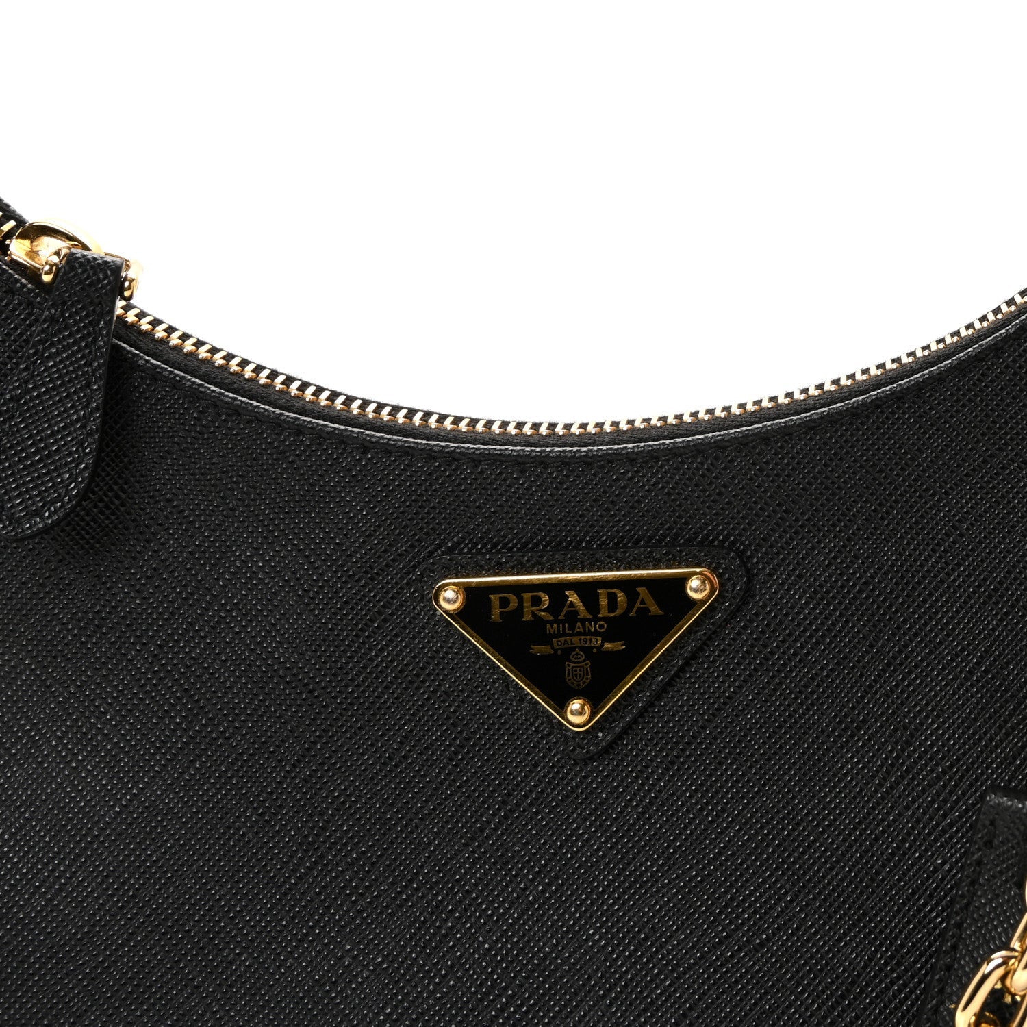 Prada Saffiano Lux Re-Edition 2005 Shoulder Bag Black