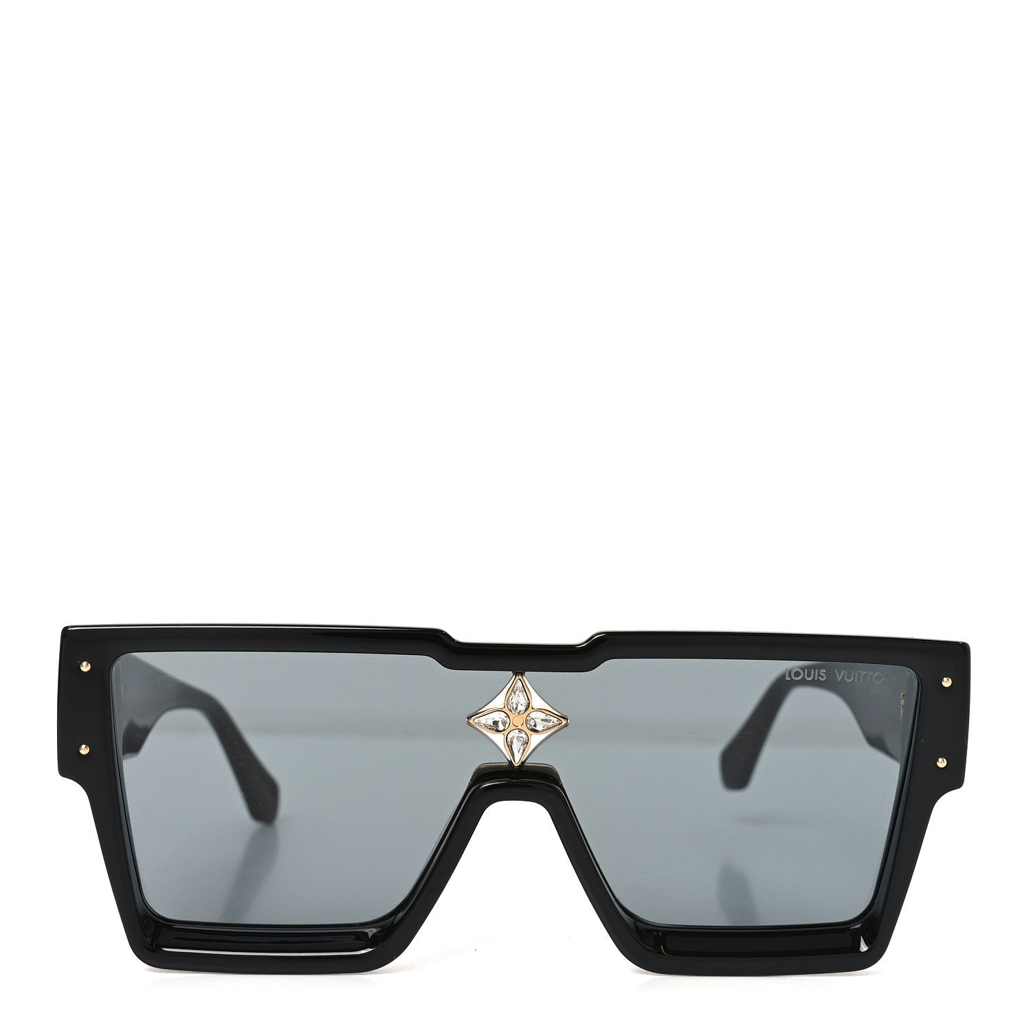 Louis Vuitton Acetate Swarovski Crystal Cyclone Sunglasses Z1578W Black