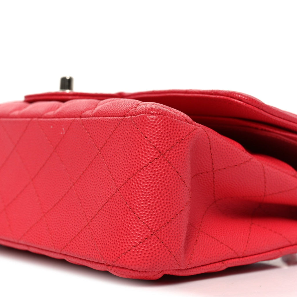 Chanel Caviar Quilted Medium Double Flap Dark Pink