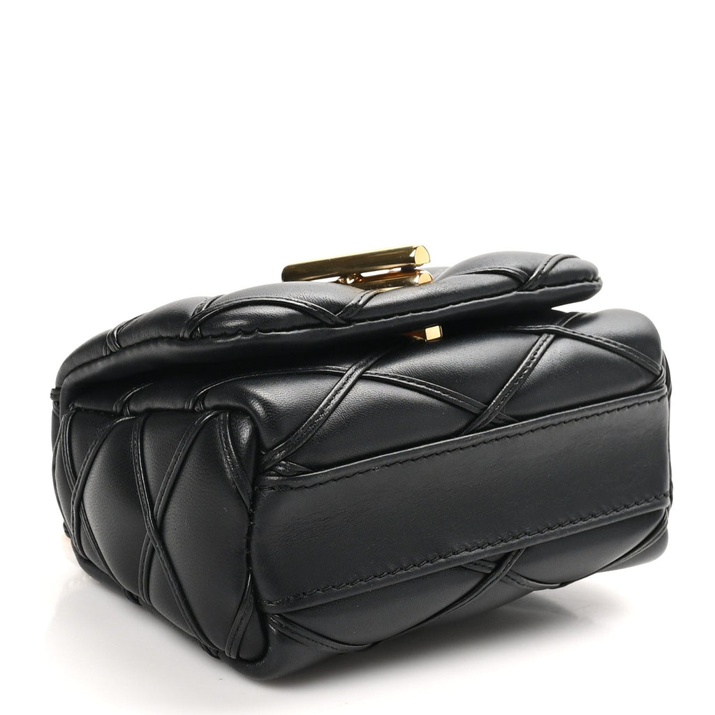 Louis Vuitton Lambskin Malletage Pico GO-14 Black