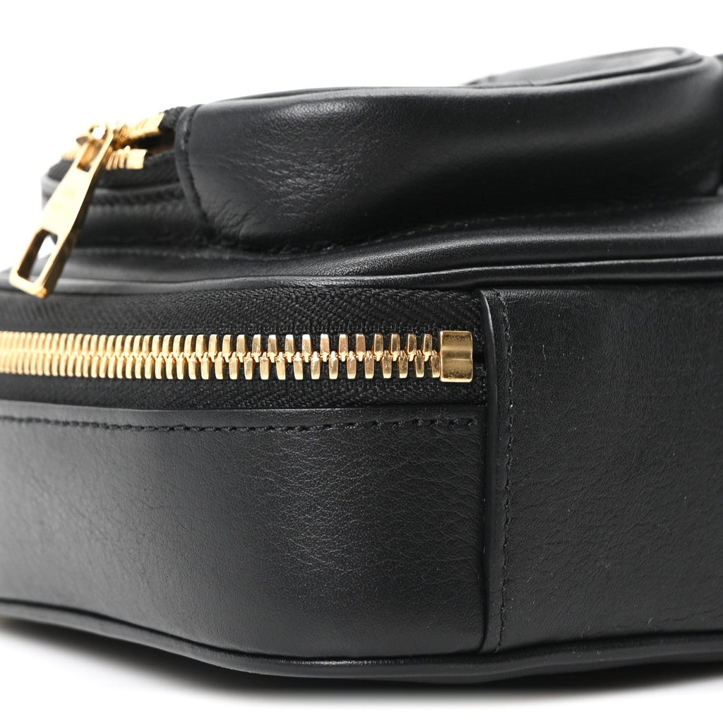 Louis Vuitton Calfskin Monogram Embossed Utility Crossbody Black