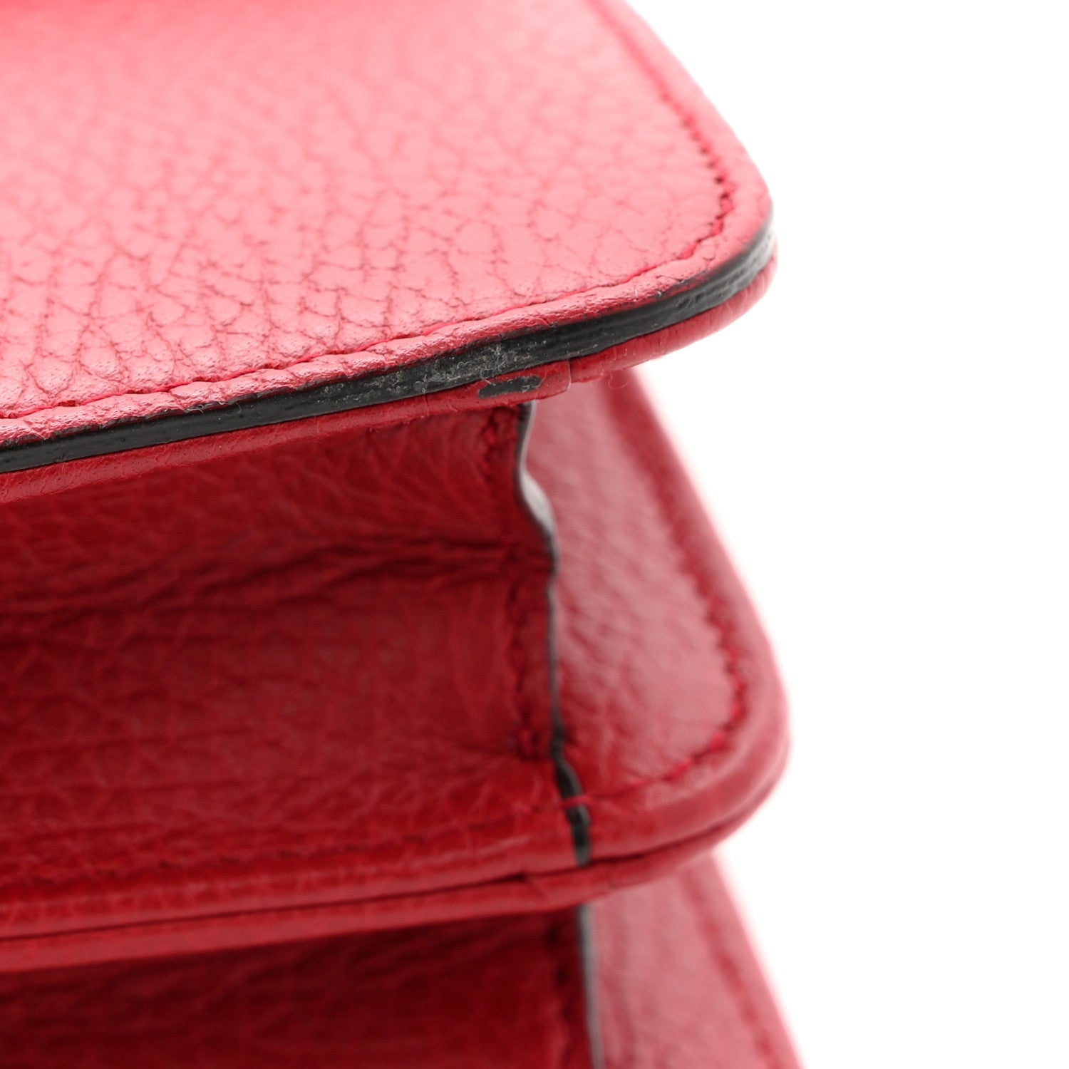 Gucci Dollar Calfskin Small Interlocking G Shoulder Bag Red