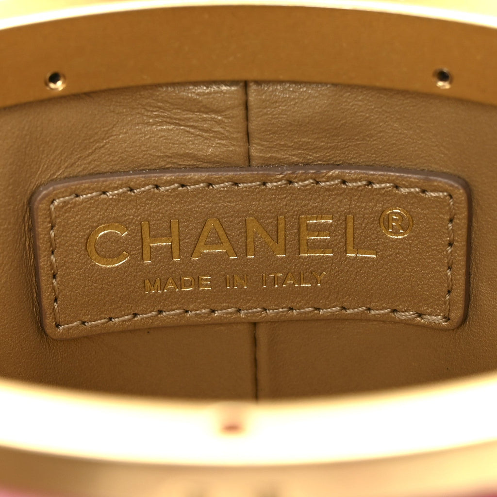 Chanel Lambskin Quilted Mini Crown Box Bag Pink