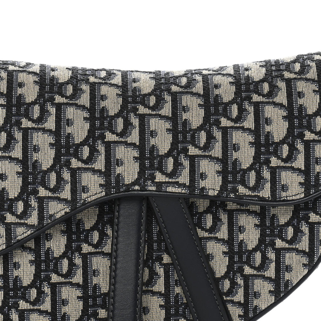 Christian Dior Oblique Saddle Bag Blue