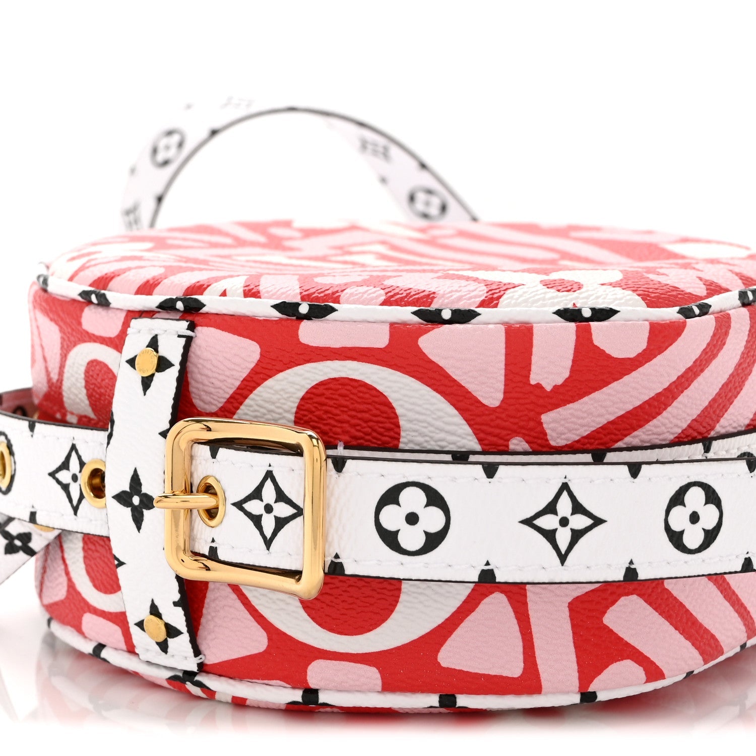 Louis Vuitton Monogram Giant Crafty Boite Chapeau Souple PM Rouge Rose Creme